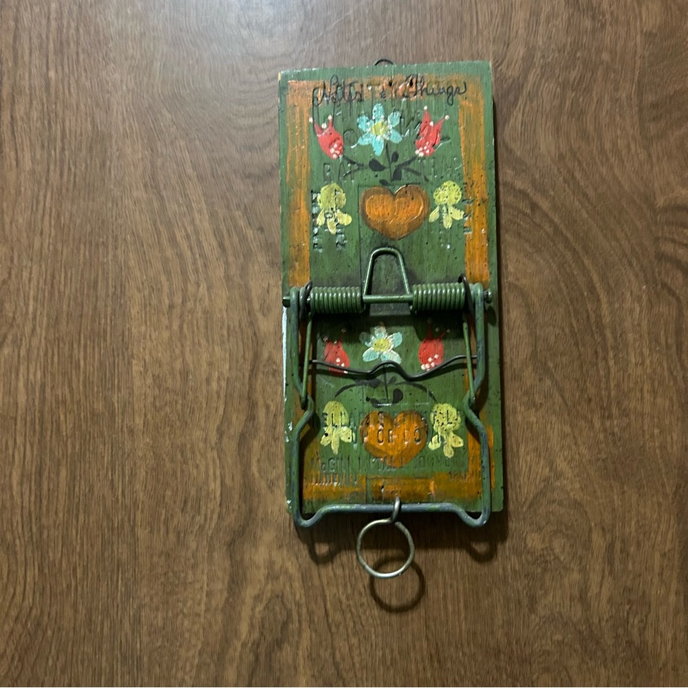 Vintage upcycled rat trap
